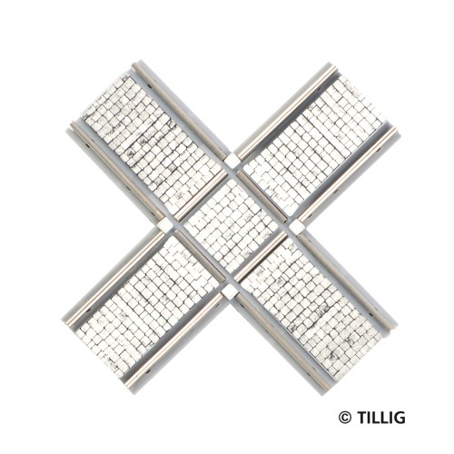 Tillig AKTION 87723 - Straßenbahn KS Kreuzung symetrisch - Pflastersteinstruktur Tillig AKTION 87723 - Straßenbahn KS Kreuzung symetrisch - Pflastersteinstruktur
